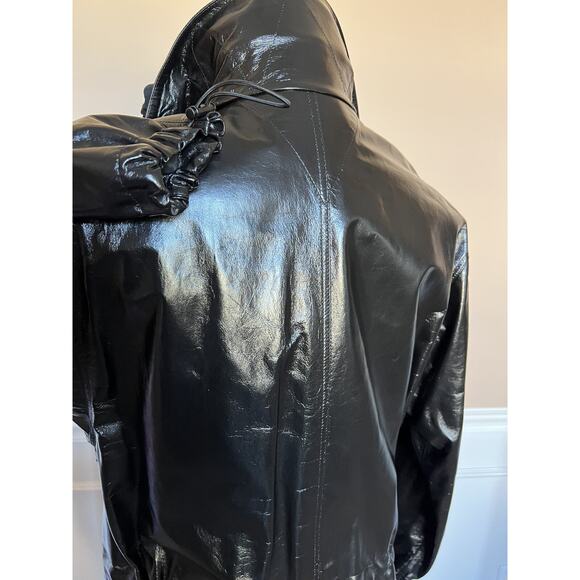 Bottega Veneta Women's Coat in Shiny Leather Black 633444 Small NWT $7500 - Picture 6 of 16